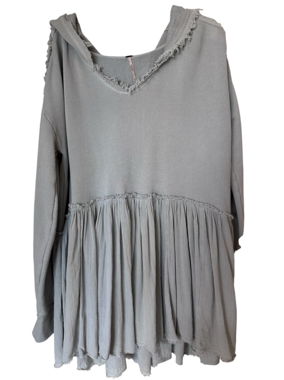 Free People Summer Dreams Pullover Hoodie Top Mini Dress Sz M Coquette Cottage
